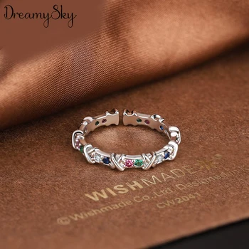 DreamySky Ins korea Magus Crystal Rõngad Naiste Pulm Tüdrukud Trendikas Geomeetriline Reguleeritav Ring Rõngad Ehted Kingitused