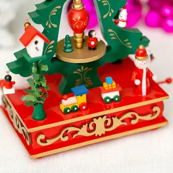 Kerge, Vastupidav Christmas Ornament Puidust Music Box Ohutu Christmas Music Box Värvitud Kodu